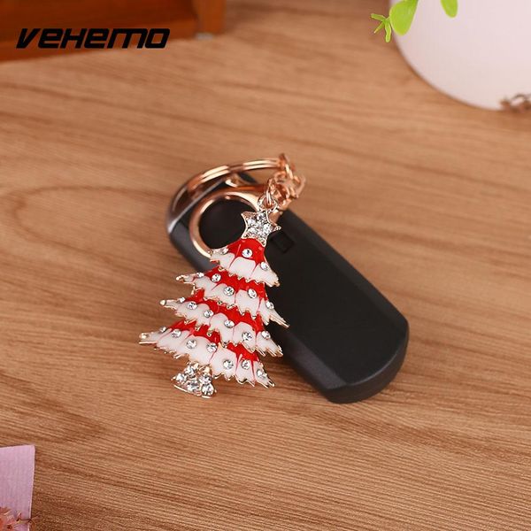 

dazzling christmas tree diamond pendant xmas car key chain gift creative