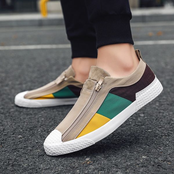 

men shoes lightweight sneakers men fashion casual walking shoes breathable slip on mens loafers zapatillas hombre size 39-44, Black