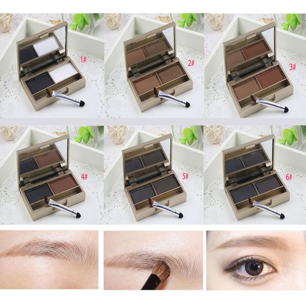 

details palette cosmetic kit eyebrow shading powder eye brow makeup mirror brush about with
