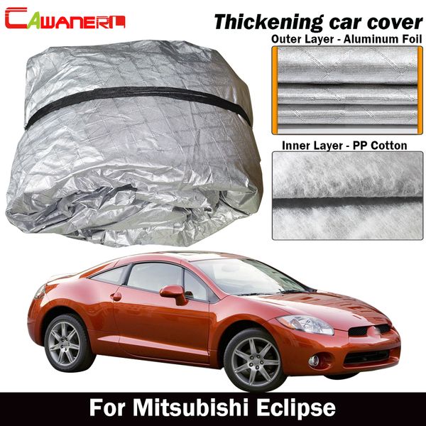 

cawanerl for mitsubishi eclipse car cover inner cotton waterproof sun shade rain hail snow resistant cover dust proof