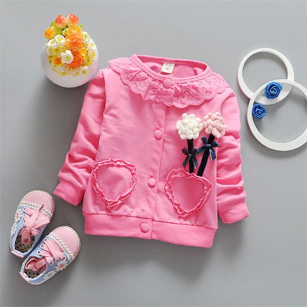 

bibicola autumn baby girls coat jacket infant clothing outerwear toddler children flowers coat windbreaker baby girls clothing, Blue;gray
