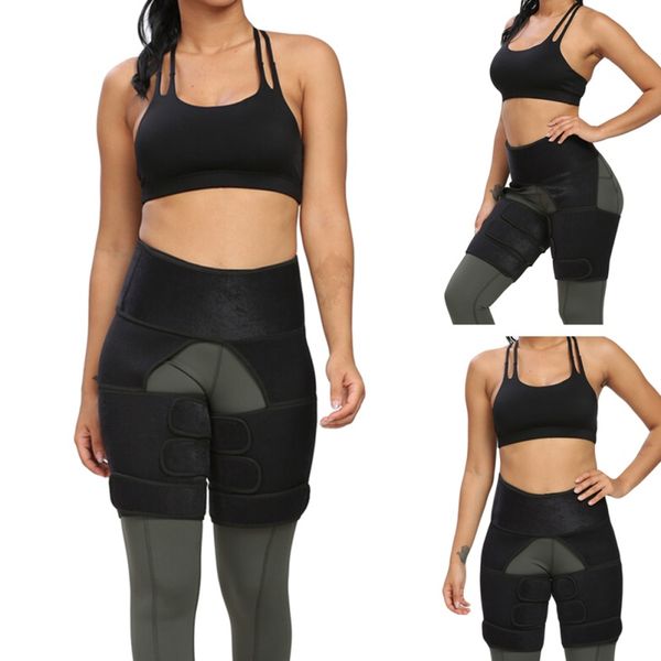 

sports weight loss belt thigh burst sweat belt thigh trimmer leg shaping, Black;gray