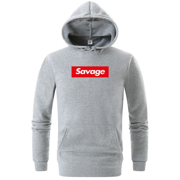 

savage mens fashion hoodies spring 19ss new sweatshirts hooded long sleeved tees, Black