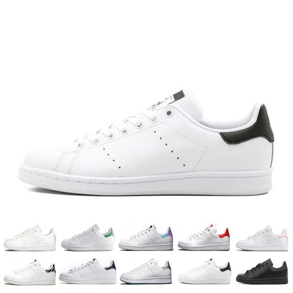 

Freeshipping Hot smith men women stan shoes black white red blue silver pink smith sneakers Casual shoes leathe size 36-44