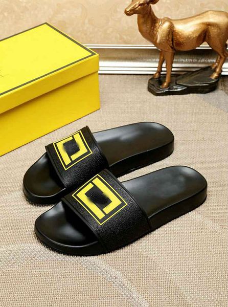 

Designer slipper Luxury with monster box black Men women Luxury sandals designer print Soft leather rubber men slipper size 38-45