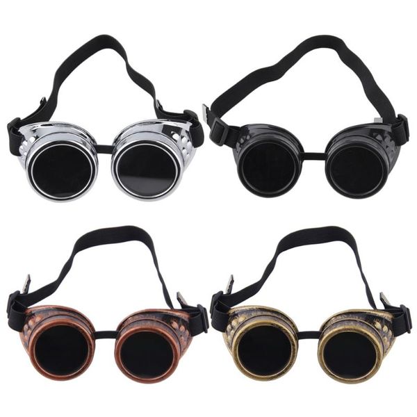 

new arrivals 2020 fashion stylish cyber goggles steampunk glasses vintage retro welding punk gothic victorian eye protection, White;black