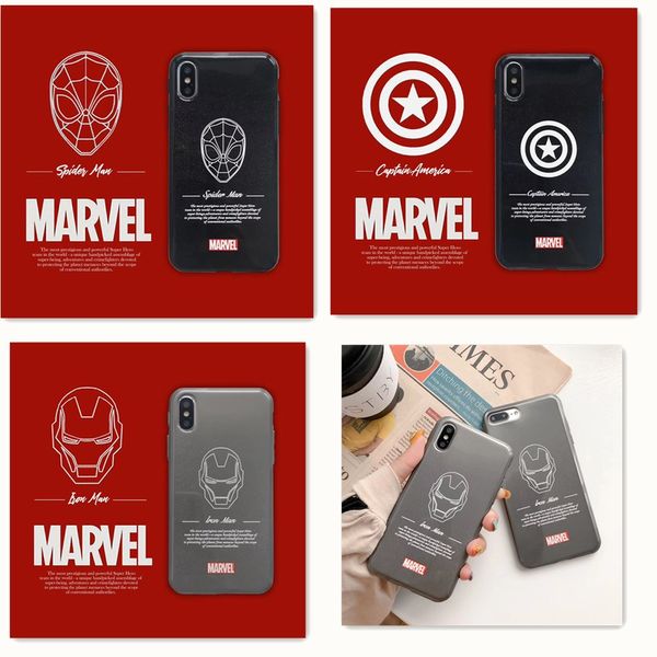 

Marvel Avengers паук капитан америка бэтмен силиконовый чехол для iPhone XS MAX тпу задняя крышка чехол для iPhone 6s 7 8 10S XR задняя крышка