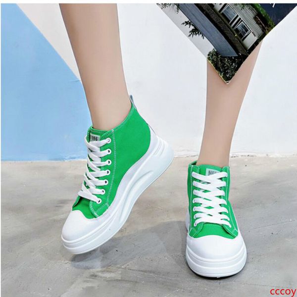 

sneakers female 2019 new autumn tide shoes net blue wild korean version of the muffin platform women breathable high-canvas shoes