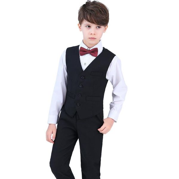 

children's horse armor suit boys'little dresses, flower boys' dresses, children's piano performance outerwear spring, Black