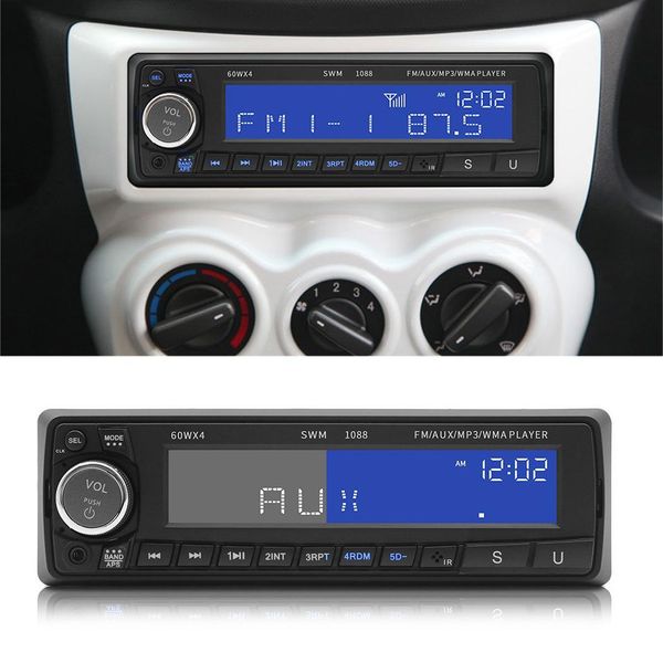 

single din car mp3 player fm radio bluetooth handstf usb aux auto fm transmitter modulator car stereo audio player su-1088