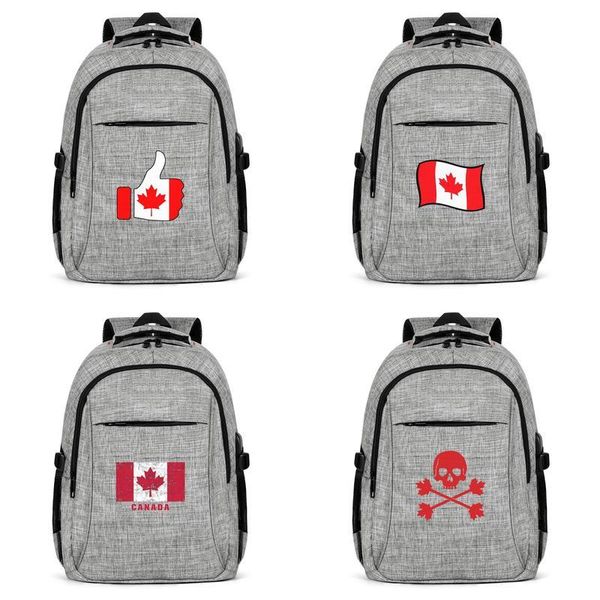 

thumbs up canada flag fashion traveling backpack, design crazy character durable and convenient suitable for school backpack waving flag
