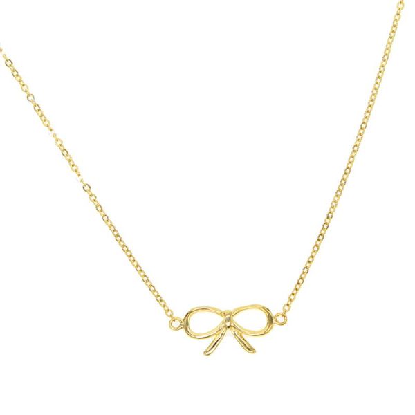 

chains wholesale simple jewelry factory classic cute bow tie young girl gift silver color necklace
