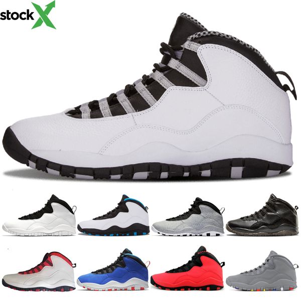 

wholesale  10s steel grey cement men basketball shoes designertinker westbrook class of 2006 white black cool grey bobcats sports sneakers