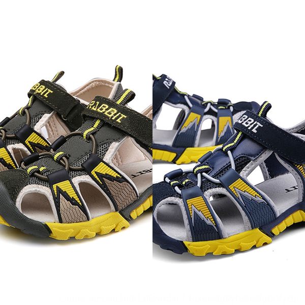 

sports anti-slip er tong bao shoes sandals children's shoes medium and large children's baotou boys' sandals, Black;red