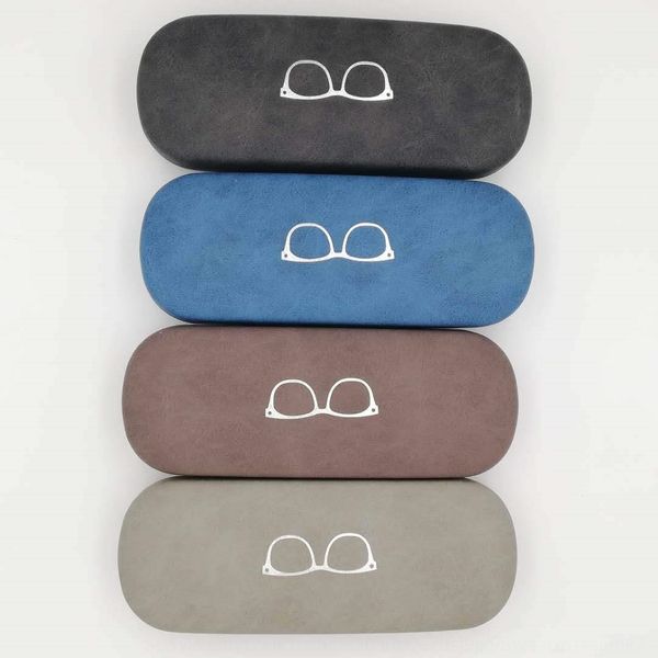

paint box glasses case leather spray painting simple pattern glasses case