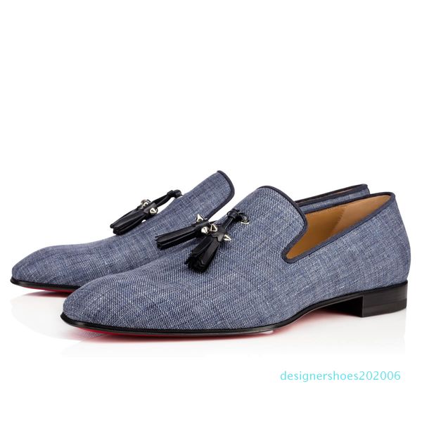 

party dress wedding slip on loafers shoes for man dandelion tassel sneaker shoes red bottom oxford shoes luxury mens leisure flat d06, Black