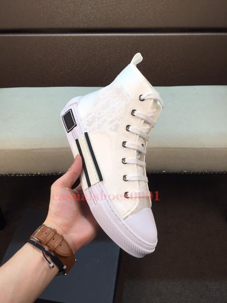 

2019 sneaker denim monogram luxury designer men and women lace-up running shoes fashion designer platform high and low casual shoes 36-44 x4, Black