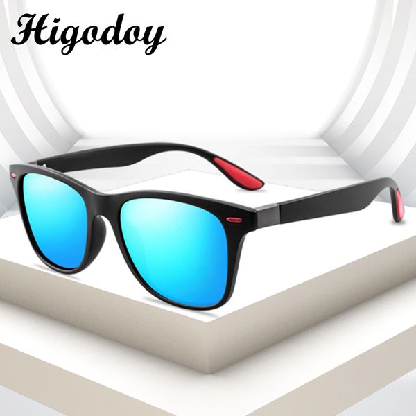 

higodoy fashion vintage polarized women sunglass goggle classic square luxury oversized sunglasses men driving polarizer gafas, White;black