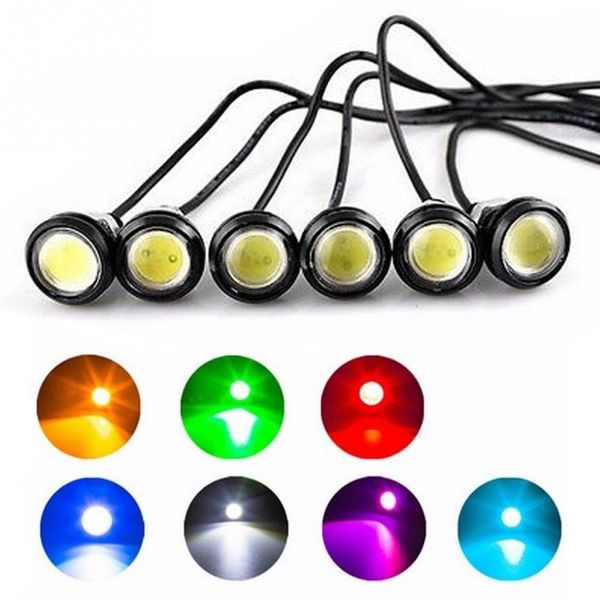 

2pcs 18mm 9w led white eagle eye car light high power car daytime running light parking auto white bulb led