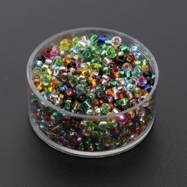 

1000x seed beads mixed color spacer mini tube beads bulk jewelry making