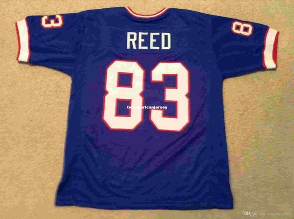 

retro sewn #83 andre reed blue mitchell & ness jersey stitched men's football jerseys rugby, Black;blue