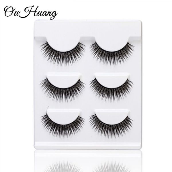 

3pairs/box natural false eyelashes makeup faux cils lashes make up 3d mink lashes eyelash extension mink eyelashes for beauty