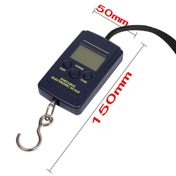 

100pcs 40kg digital scales lcd display hanging hook luggage fishing weight scale household portable airport electronic scales dhl shipping