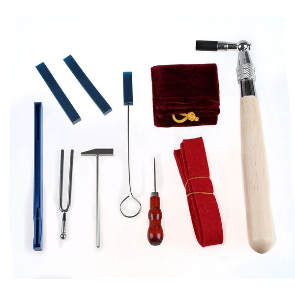 

11pcs professional piano tuning tool kit maintenance equip with case