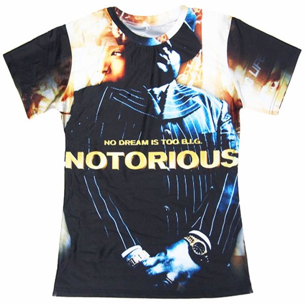 

новейший рэпер печально известный b. i. g. biggie smalls тупак 2pac футболка 3d печатных женщин / мужчин лето с коротким рукавом мужская фут, White;black