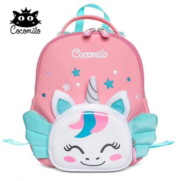 

2020 3d unicorn pattern backpack for girls kids small bag for boys cute cartoon school bag children backpacks mochila 2-6 years y200706