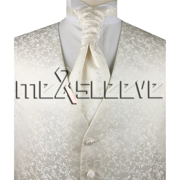 

fashion style sleeveless 5 button wedding ivory tailored waistcoat set, Black;white