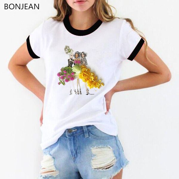 

women's t-shirt vogue illustration t shirt women dresses and girls design creative tshirt femme funny white female korean clothes
