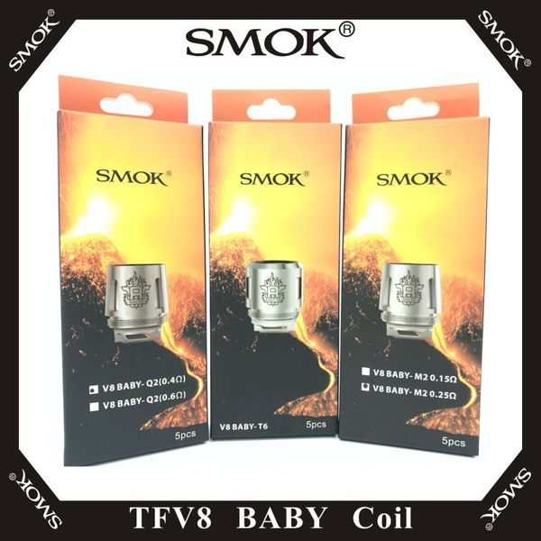 

Смок TFV8 детские головки катушки АБ коды и V8 ребенок-Т8 Т6 Х4 В2 м2 сердечник для TFV8 детские зверь танк 100% оригинал