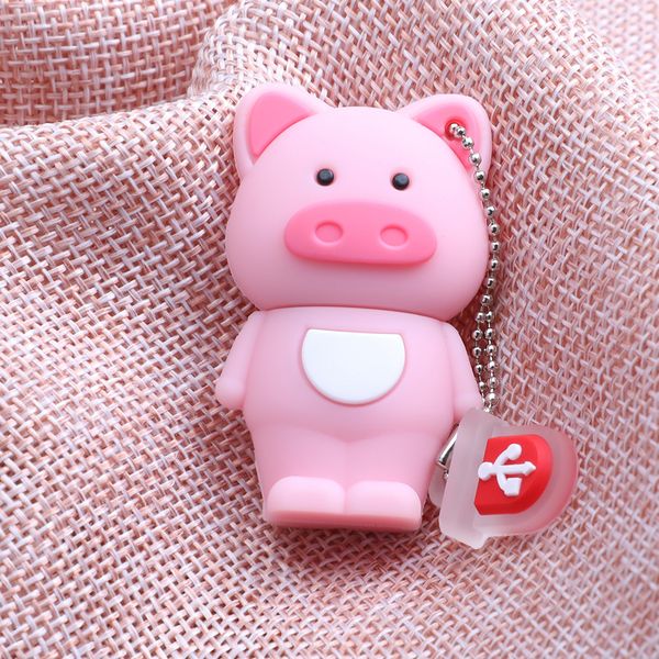 

мини симпатичные свинья форма usb 2.0 flash флешка memory stick с брелок