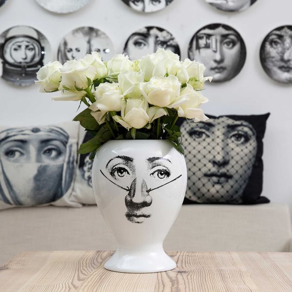 Vaso di ceramica europeo Decor Vaso di fiori Vaso di tenuta decorativo Accessori per la decorazione della casa Natale 30 * 18 cm