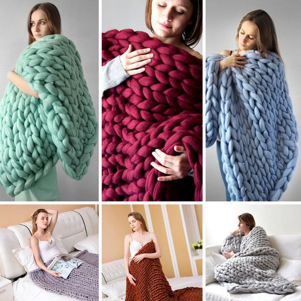 

fuzzy blankets fluffy blanket hand-woven sofa blanket throw woollen warm