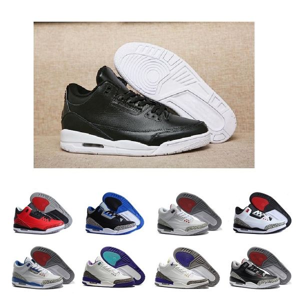 

high quantity 3 katrina true blue white black cement basketball shoes air men jth tinker red seoul k korea 3s j3 retre sneakers