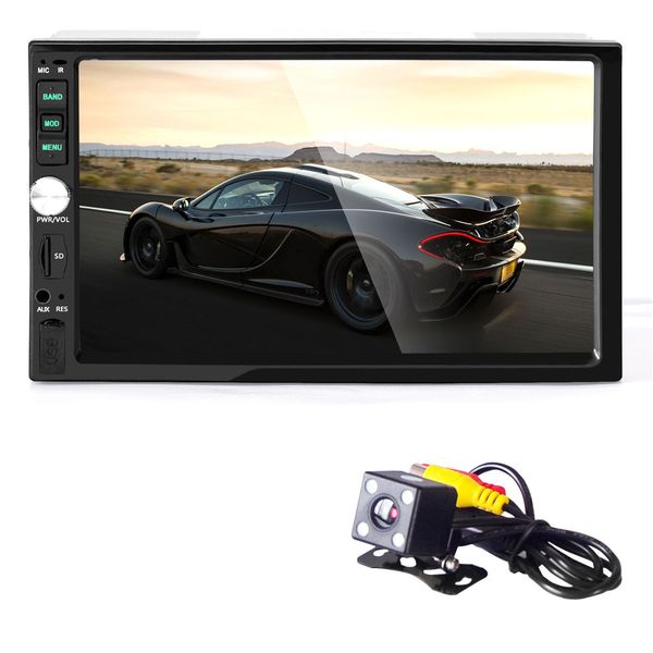 

for android autoradio bluetooth car stereo audio in-dash aux input receiver sd/usb mp5 player + camera screen auto adapter gps