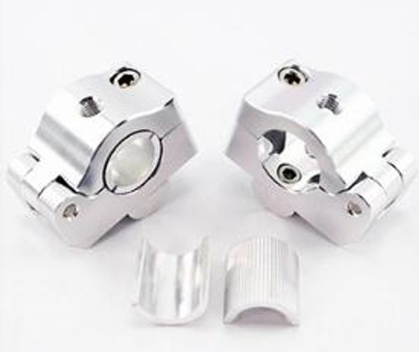 

pair 1 universal motorcycle grom fat modified handle bar mounts 28mm silver