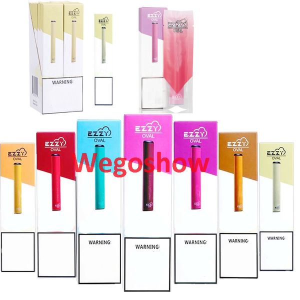 

Ezzy OVAL одноразовое устройство Pod Starter Kit 280mAh Аккумулятор 1,3 мл Картриджи Vape Pen Puff Plus Bar POP Bidi Glow POP Extra