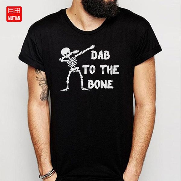

dab to the bone halloween t shirt, White;black
