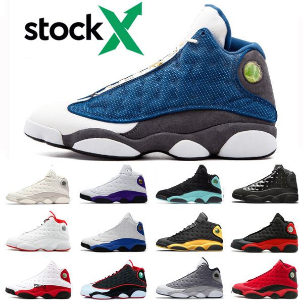 

with og box 13 flint mens basketball shoes 13s what is love black cat phantom atmosphere grey he got game sports sneakers 7-13