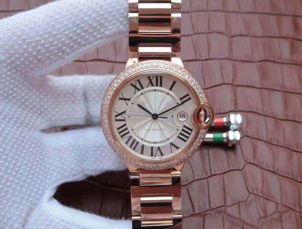 

n imported new 9015 automatic mechanical movement male 42.1mm female 36.6mm designer watches luxury mens watches ladies luxury watch, Slivery;brown