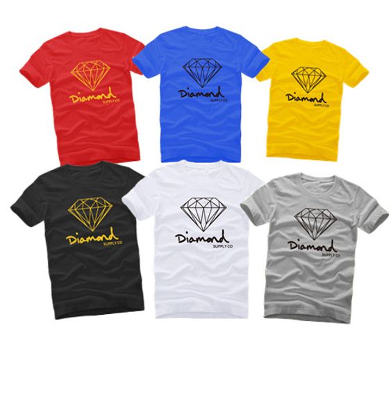 

2020 новый arrive футболка роскошный дизайн хорошее качество shortsleeve печатных diamond supply co мужские топы тройники хип-хоп спортивная, Black