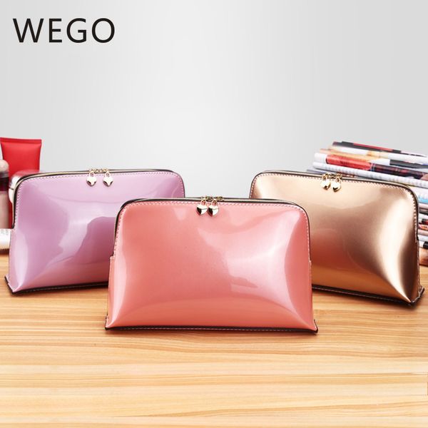 

2019 original pu creative pure color travel bag new hand-held large capacity ladies cosmetic bag custom portable wash