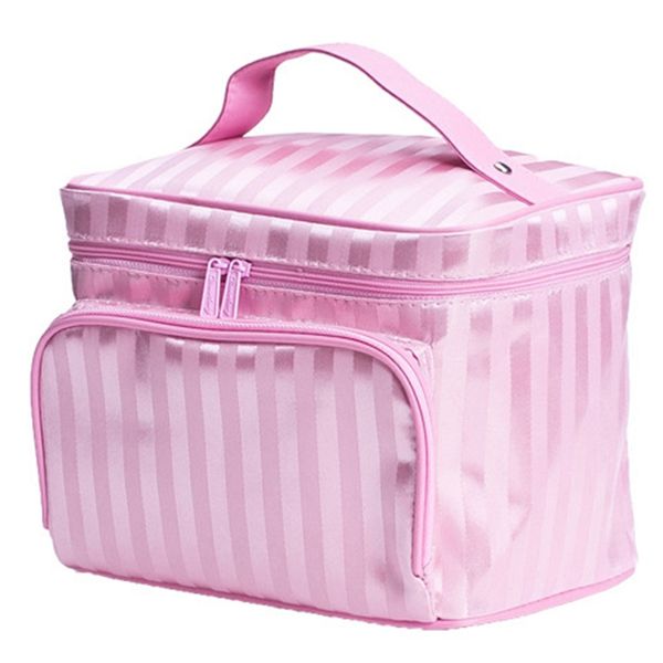 

shape big capacity women cosmetic bag cosmetics organizer travel necessaries waterproof makeup bag multifunction toiletry makeup, Pink;blue