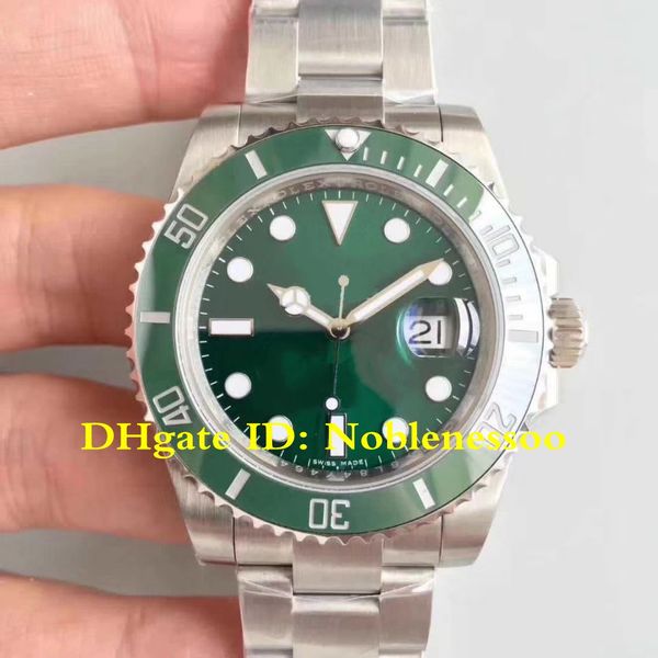 

3 color v8 version eta 2836 automatic watch mens 40mm 116610 116610ln green ceramic 316l steel n factory auto sport dive men's watches