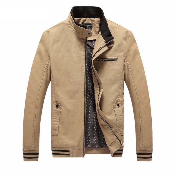 

new men stand jacket casual fashion 2020 male autumn winter zipper jackets cotton brand clothing jackets man thin coats j011, Black;brown
