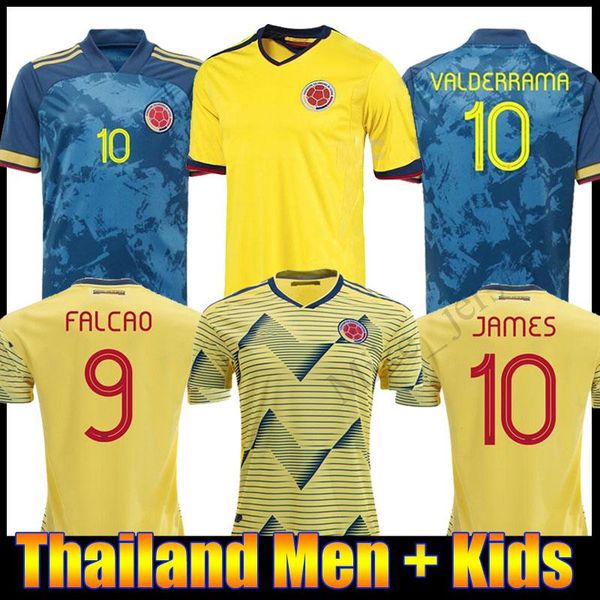 

20 21 colombia soccer jersey 10 james 9 falcao 11 cuadrado 19 muriel 15 uribe 5 barrios 13 mina 6 tesillo 2020 2021 football shirt kits, Black;yellow