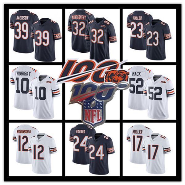 

32 david montgomery jersey chicago bear 39 eddie jackson 24 howard 12 allen robinson ii 17 anthony miller 23 kyle fuller football jerseys, Black;red